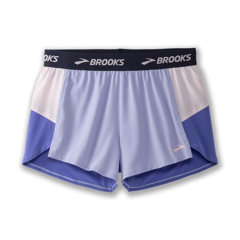 Brooks Chaser 3 - Womens Running Shorts - Lavender Purple/Baja Blue/Rose (45316PVRD)